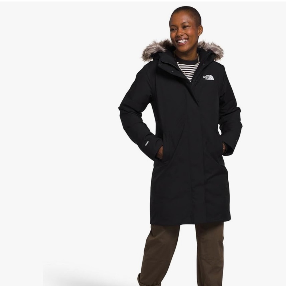 The North Face Black Parka with Fur Trim